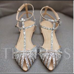 Silver dress shoes